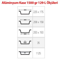 Alüminyum 1500 Gr Kap 100 Adetli