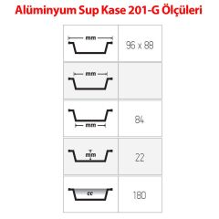 Alüminyum Sup Kase 100 Adetli