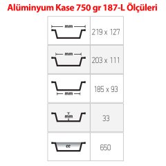 Alüminyum 750 Gr Kap 100 Adetli