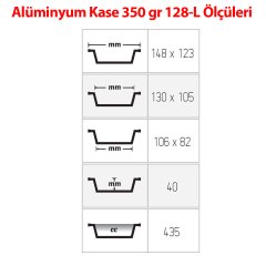 Alüminyum 350 Gr Kap 100 Adetli