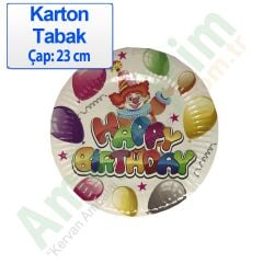 Tabak Karton Çap 24 Cm Balon 10 Adetli