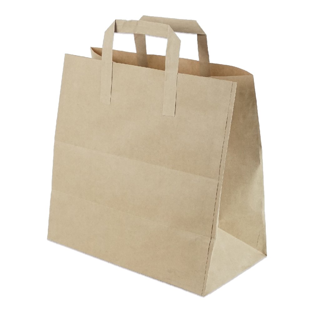 Kraft Bag 30x28x16 Cm Flat Handle