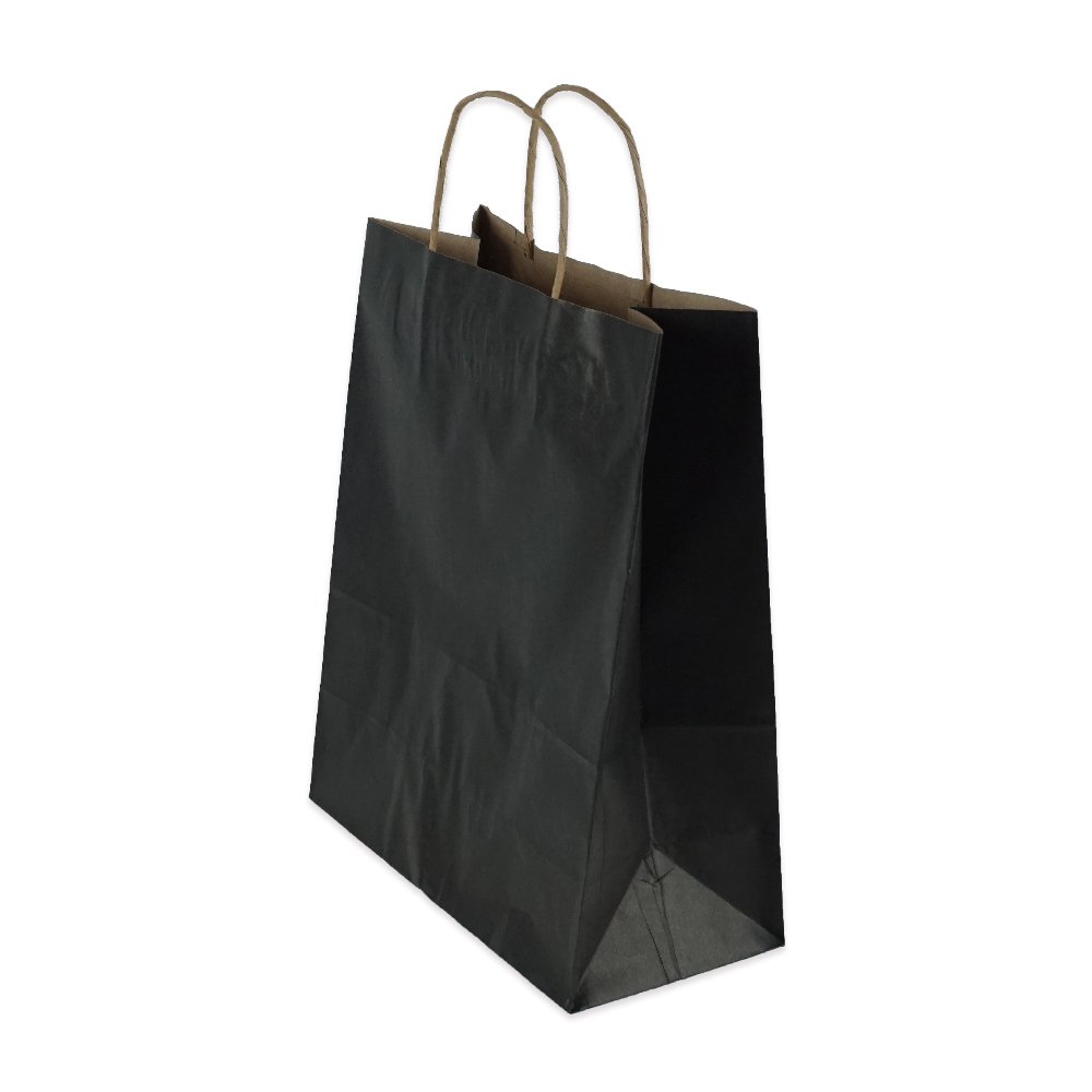 Bag Kraft 32x40x12 Cm Twist Handle Black