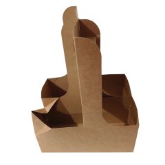 Cardboard Cup Carrier Kraft Cardboard Handle 2 Pieces 100 Pieces