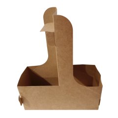 Cardboard Cup Carrier Kraft Cardboard Handle 2 Pieces 100 Pieces