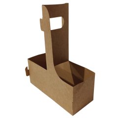 Cardboard Cup Carrier Kraft Cardboard Handle 2 Pieces 100 Pieces